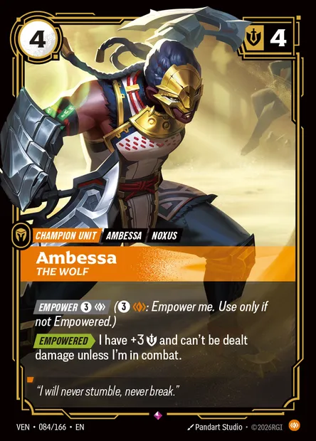 Ambessa, carte Riftbound VEN 084 — extension Vendetta
