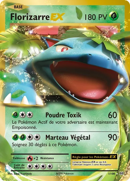 Florizarre EX, carte Pokémon EVO 1 — extension Évolutions