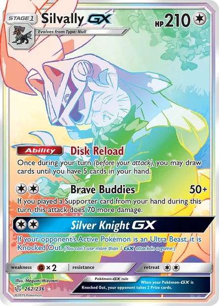 Silvally GX, Pokémon card CEC 262 — Cosmic Eclipse set