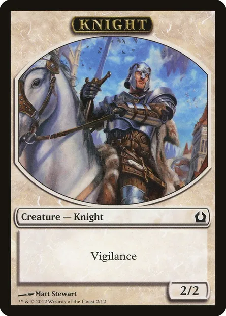 Knight, carte Magic TRTR 2 — extension Return to Ravnica Tokens