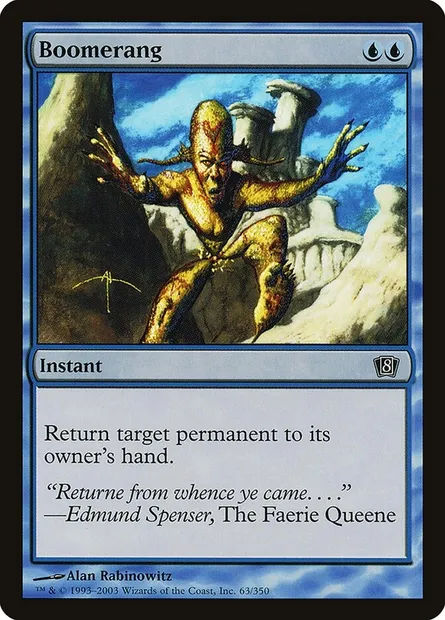 Boomerang, Magic card 8ED 63★ — Eighth Edition set