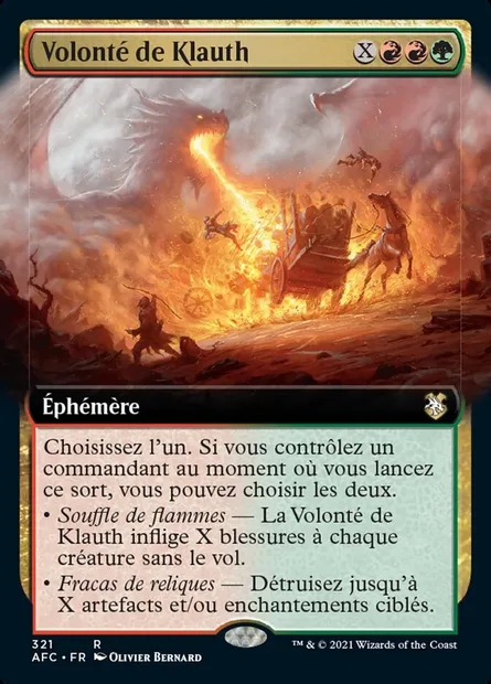 Volonté de Klauth, carte Magic AFC 321 — extension Forgotten Realms Commander