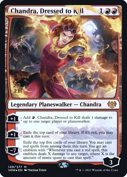 Chandra, Dressed to Kill, Magic card PVOW 149s — Innistrad: Crimson Vow Promos set