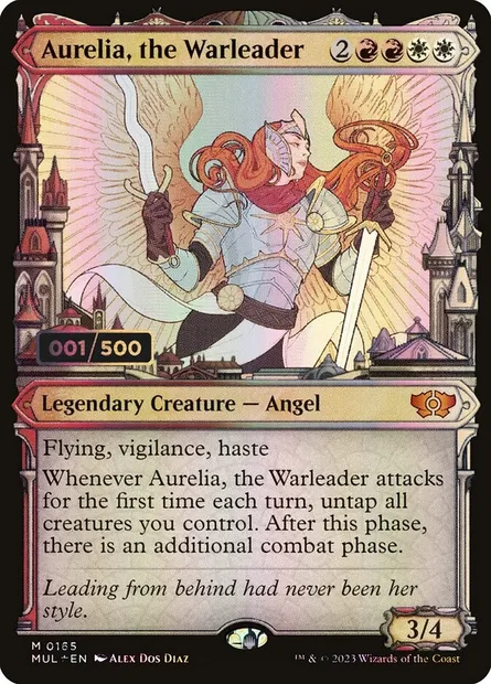 Aurelia, the Warleader, Magic card MUL 165z — Multiverse Legends set