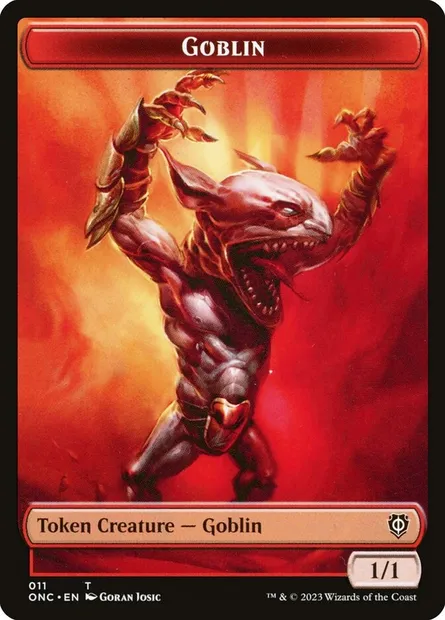 Goblin, carte Magic TONC 11 — extension Phyrexia: All Will Be One Commander Tokens