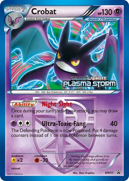 Crobat, Pokémon card BW 51 — BW Black Star Promos set