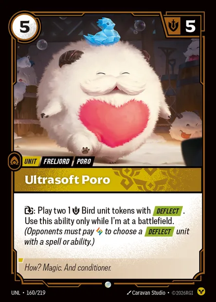 Ultrasoft Poro, carte Riftbound UNL 160 — extension Unleashed