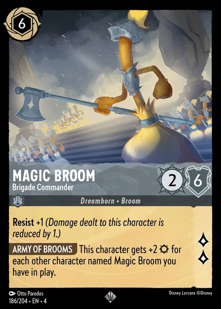 Magic Broom - Brigade Commander, Disney Lorcana card CH4-186 — Ursula's Return set