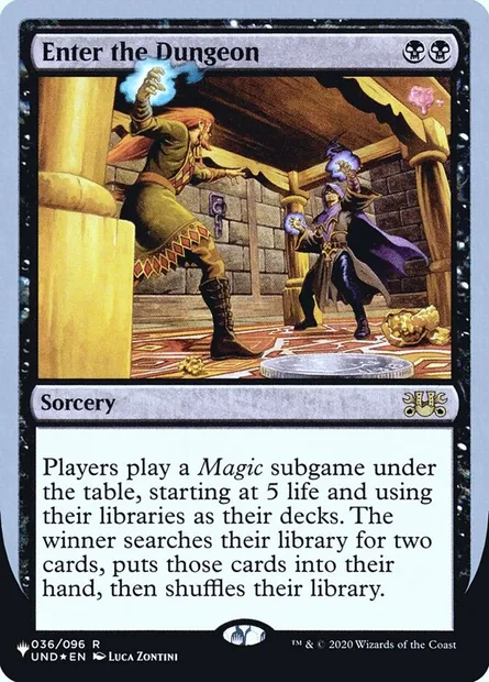 Enter the Dungeon, Magic card ULST 19 — The List (Unfinity Foil Edition) set