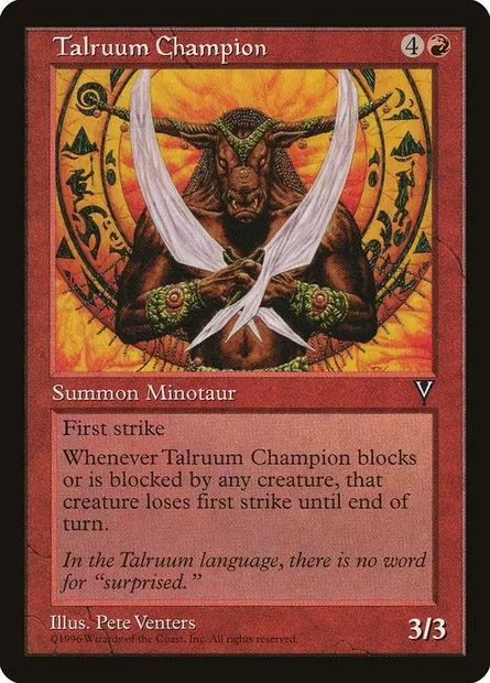 Champion talruûm, carte Magic VIS 97 — extension Visions