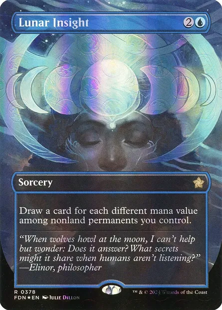 Lunar Insight, Magic card FDN 378 — Foundations set