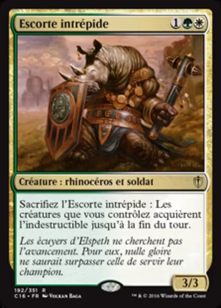 Escorte intrépide, carte Magic C16 192 — extension Commander 2016
