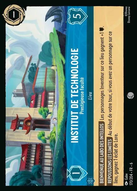 Institut de Technologie - Prestigieuse faculté, carte Disney Lorcana CH6-170 — extension La Mer Azurite