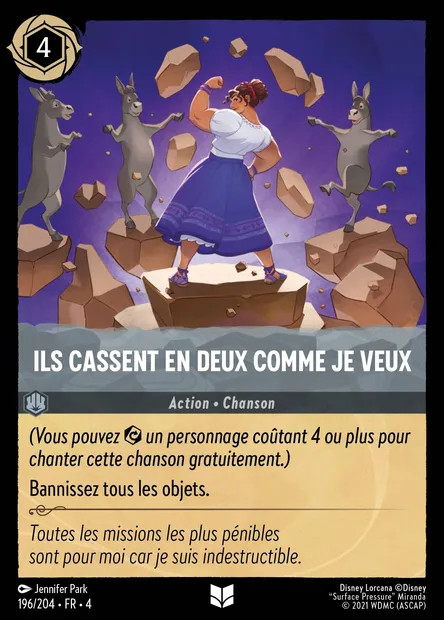 Ils cassent en deux comme je veux, carte Disney Lorcana CH4-196 — extension Le Retour d'Ursula