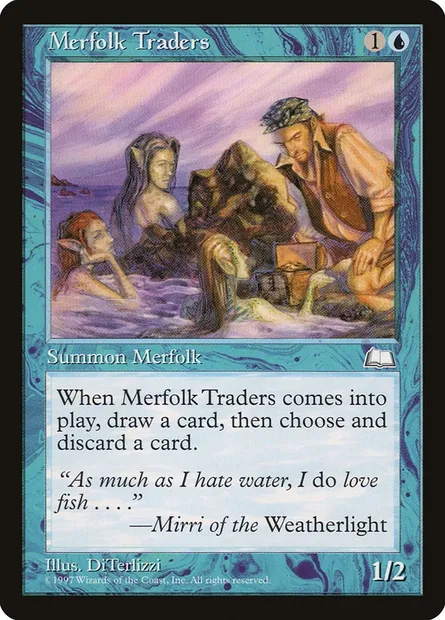 Merfolk Traders, Magic card WTH 43 — Weatherlight set
