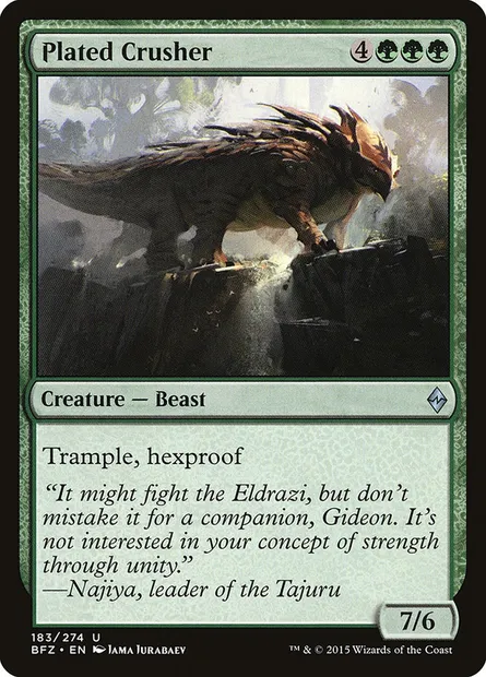 Plated Crusher, Magic card BFZ 183 — Battle for Zendikar set
