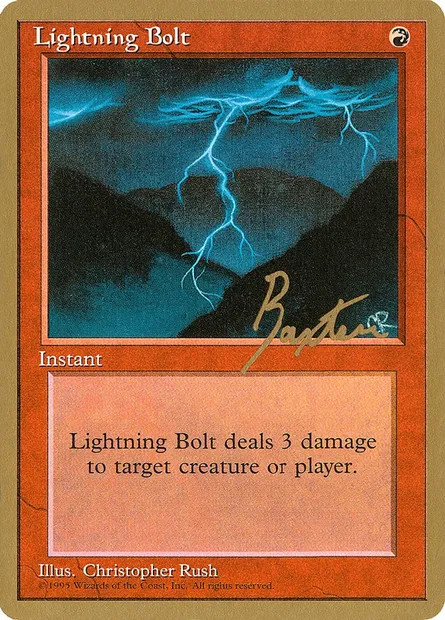 Lightning Bolt, Magic card PTC gb208 — Pro Tour Collector Set set