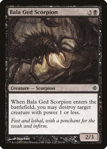 Bala Ged Scorpion, Magic card ROE 95 — Rise of the Eldrazi set