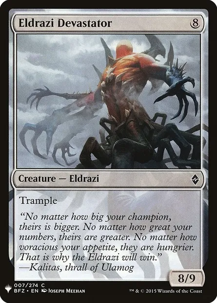 Dévastateur eldrazi, carte Magic PLST BFZ-7 — extension The List