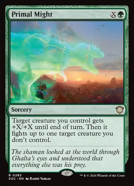 Primal Might, Magic card SOC 283 — Secrets of Strixhaven Commander set