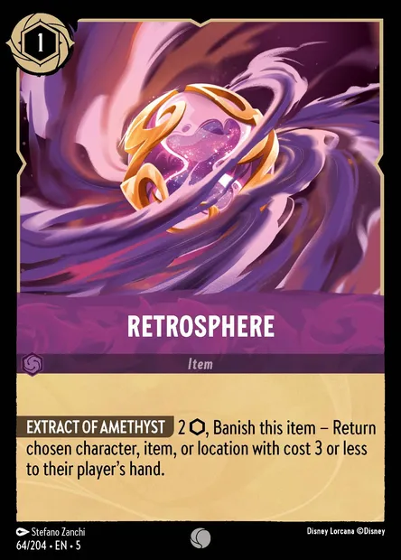 Retrosphere, Disney Lorcana card CH5-064 — Shimmering Skies set