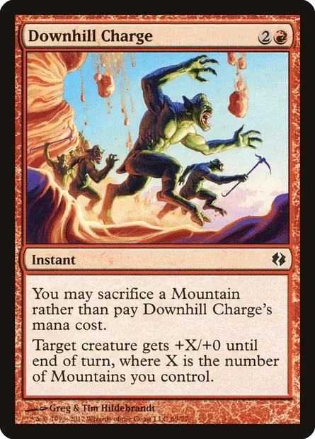 Downhill Charge, Magic card DDI 69 — Duel Decks: Venser vs. Koth set