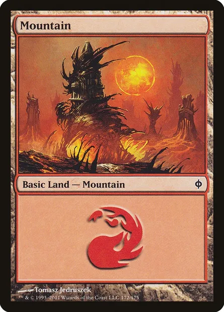 Mountain, Magic card NPH 172 — New Phyrexia set