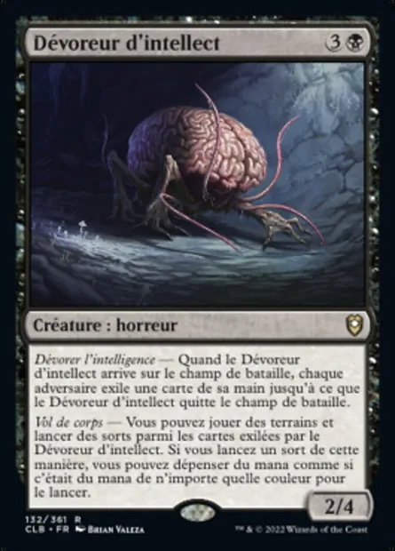 Dévoreur d'intellect, carte Magic CLB 132 — extension Commander Légendes : la bataille de la Porte de Baldur