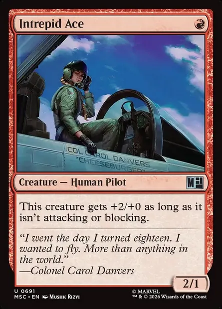 Intrepid Ace, Magic card MSC 691 — Marvel Super Heroes Commander set