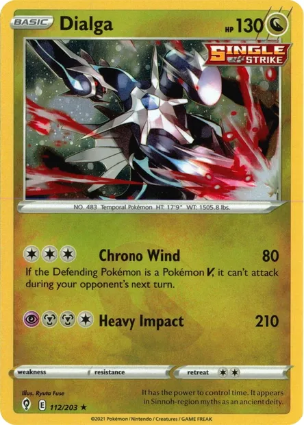 Dialga, carte Pokémon TDX 112-3 — extension Theme Deck & Blisters Exclusives