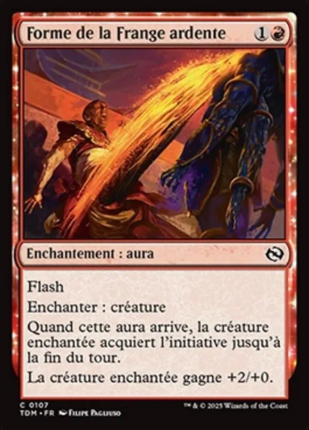 Forme de la Frange ardente, carte Magic TDM 107 — extension Tarkir: Dragonstorm