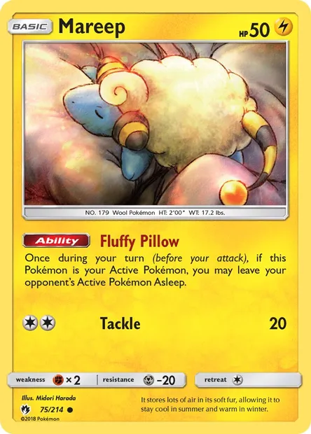 Mareep, Pokémon card LOT 75 — Lost Thunder set