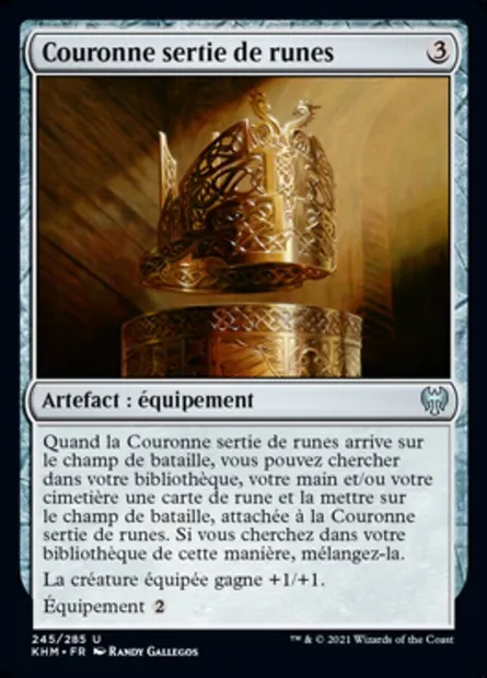 Couronne sertie de runes, carte Magic KHM 245 — extension Kaldheim