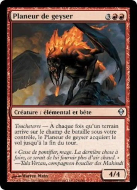 Planeur de geyser, carte Magic ZEN 124 — extension Zendikar