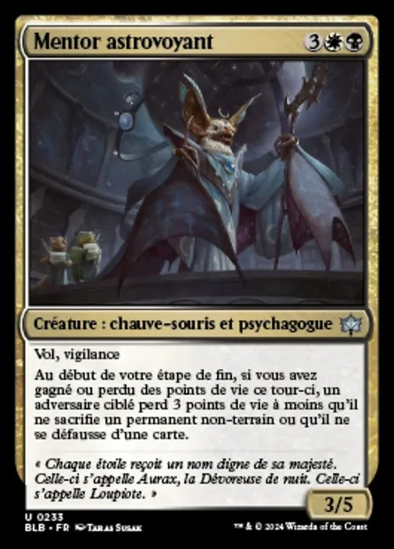 Mentor astrovoyant, carte Magic BLB 233 — extension Bloomburrow