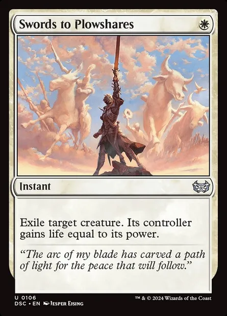 Swords to Plowshares, Magic card DSC 106 — Duskmourn: House of Horror Commander set