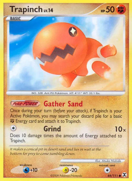 Trapinch, Pokémon card RR 84 — Rising Rivals set