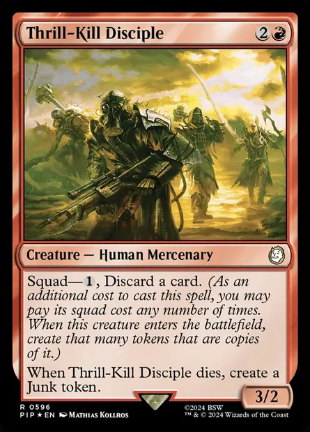 Thrill-Kill Disciple, Magic card PIP 596 — Fallout set