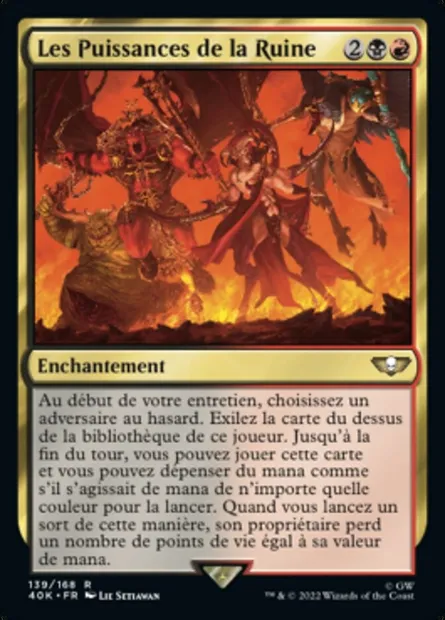 Les Puissances de la Ruine, carte Magic 40K 139 — extension Warhammer 40,000 Commander