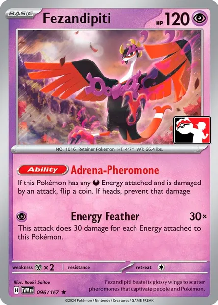 Fezandipiti, Pokémon card PPS 096-3 — Play! Pokémon Prize Pack Series set