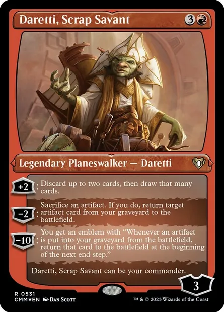 Daretti, Scrap Savant, Magic card CMM 531 — Commander Masters set