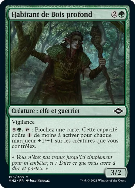 Habitant de Bois profond, carte Magic MH2 155 — extension Horizons du Modern 2