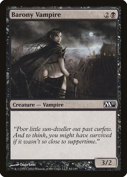 Barony Vampire, Magic card M11 82 — Magic 2011 set