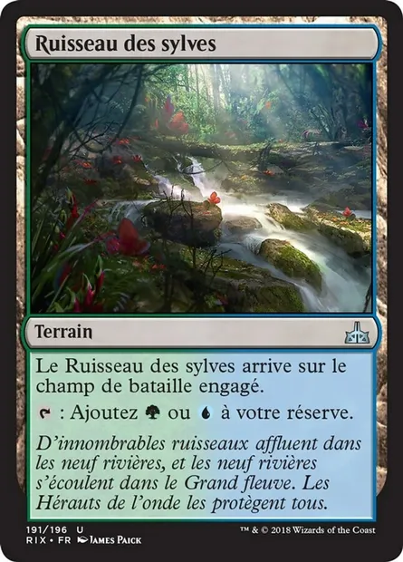 Ruisseau des sylves, carte Magic RIX 191 — extension Les combattants d'Ixalan