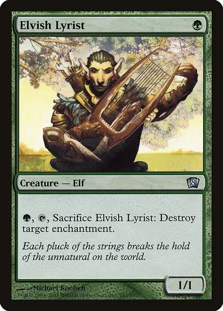 Elvish Lyrist, Magic card 8ED 242★ — Eighth Edition set