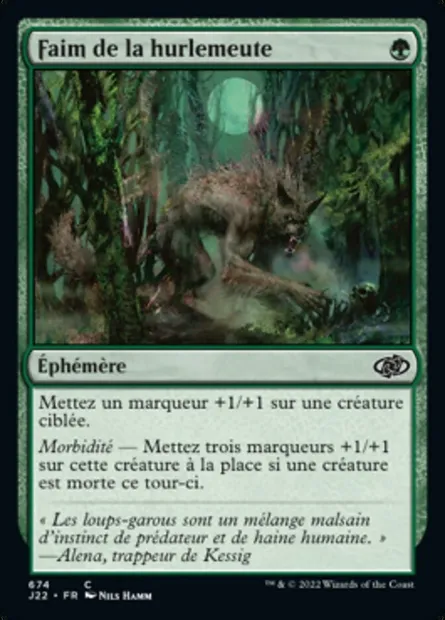 Faim de la hurlemeute, carte Magic J22 674 — extension Jumpstart 2022