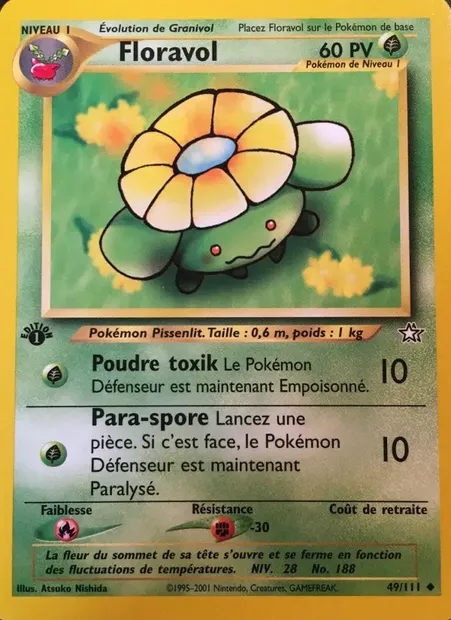 Floravol, carte Pokémon NG 49 — extension Neo Genesis