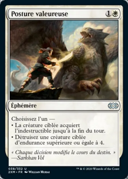 Posture valeureuse, carte Magic 2XM 38 — extension Double Masters