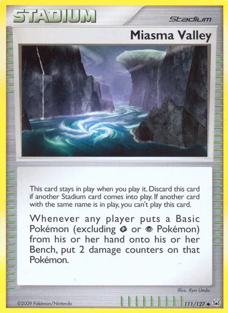Miasma Valley, Pokémon card PL 111 — Platinum set
