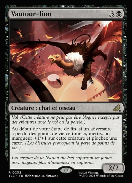 Vautour-lion, carte Magic TLE 232 — extension Avatar: The Last Airbender Eternal